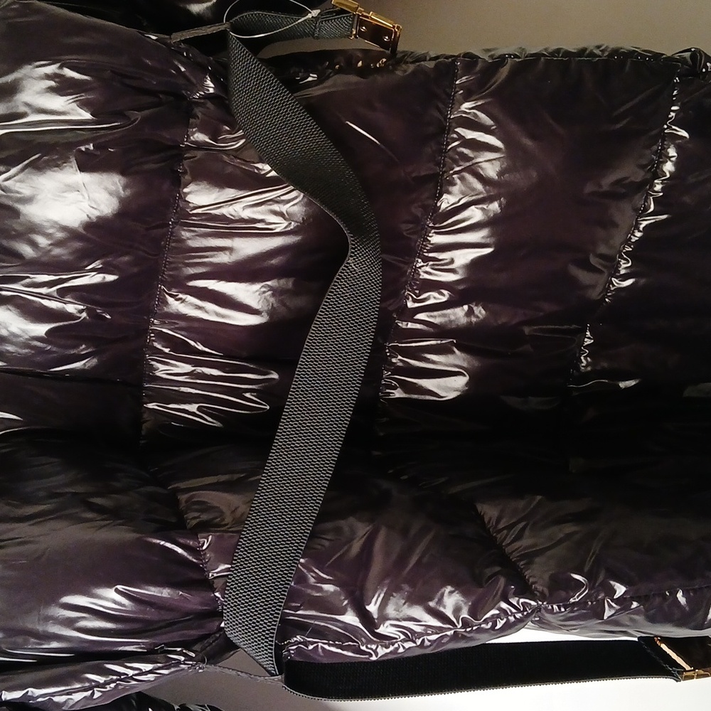 Michael Kors puff coat black with faux fur zippered hood.  Med. NEW - Picture 11 of 13